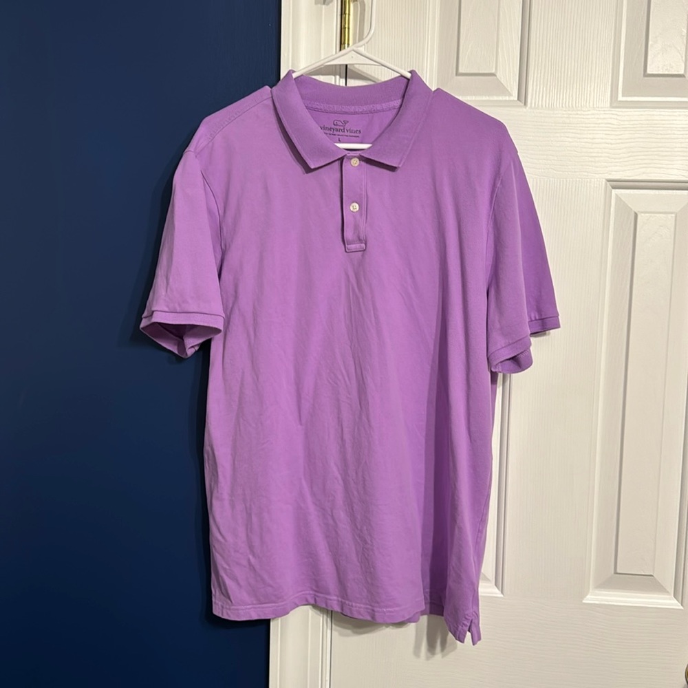 Vineyard Vines purple polo in Large.